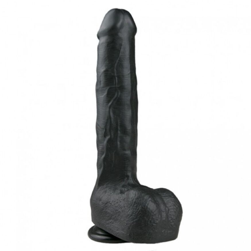 Фаллоимитатор EASYTOYS REALISTIC DILDO BLACK 29.5 CM