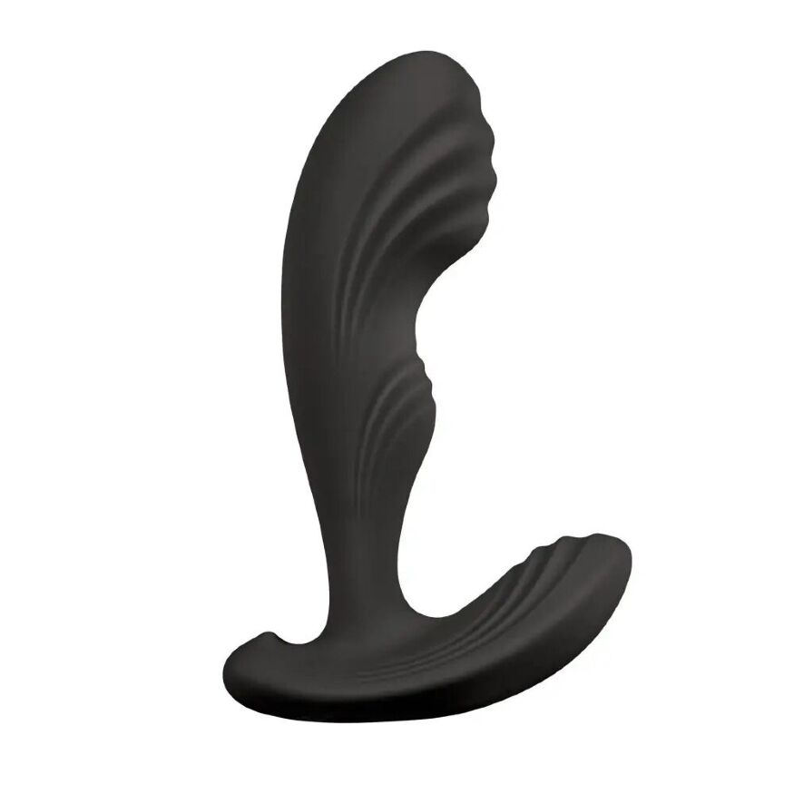 Вибромассажер простаты S Pleasures Premium Cozy, черный, с рельефной головкой, 10 режимов