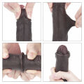 Фалоімітатор з рухомою шкірою - Sliding-Skin Dual Layer Dong 7" Black