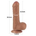 Фалоімітатор - Sliding-Skin Dual Layer Dong 7" Brown