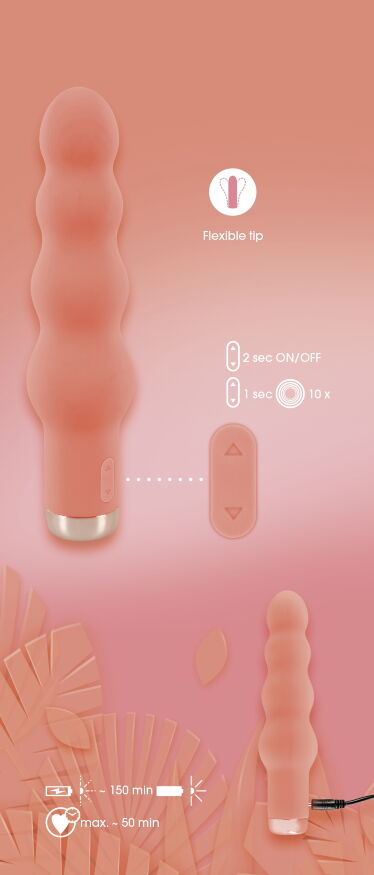 Рельефный мини вибратор Mini Beads Vibrator 10 режимов вибрации ORI-553310