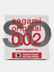 Японський ультратонкий презерватив без латексу 0.02 Sagami
