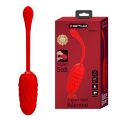 Виброяйцо с рельефным дизайном Pretty Love - MARINA EGG Red, BI-014708-2
