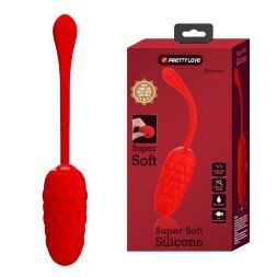 Виброяйцо с рельефным дизайном Pretty Love - MARINA EGG Red, BI-014708-2