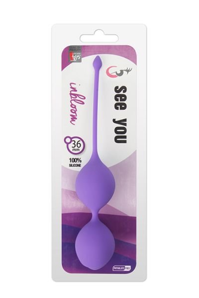 Вагинальные шарики SEE YOU IN BLOOM DUO BALLS 36MM PURPLE