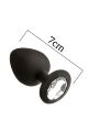 Анальная пробка с кристаллом MAI Attraction Toys №47 Black (мятая упаковка)