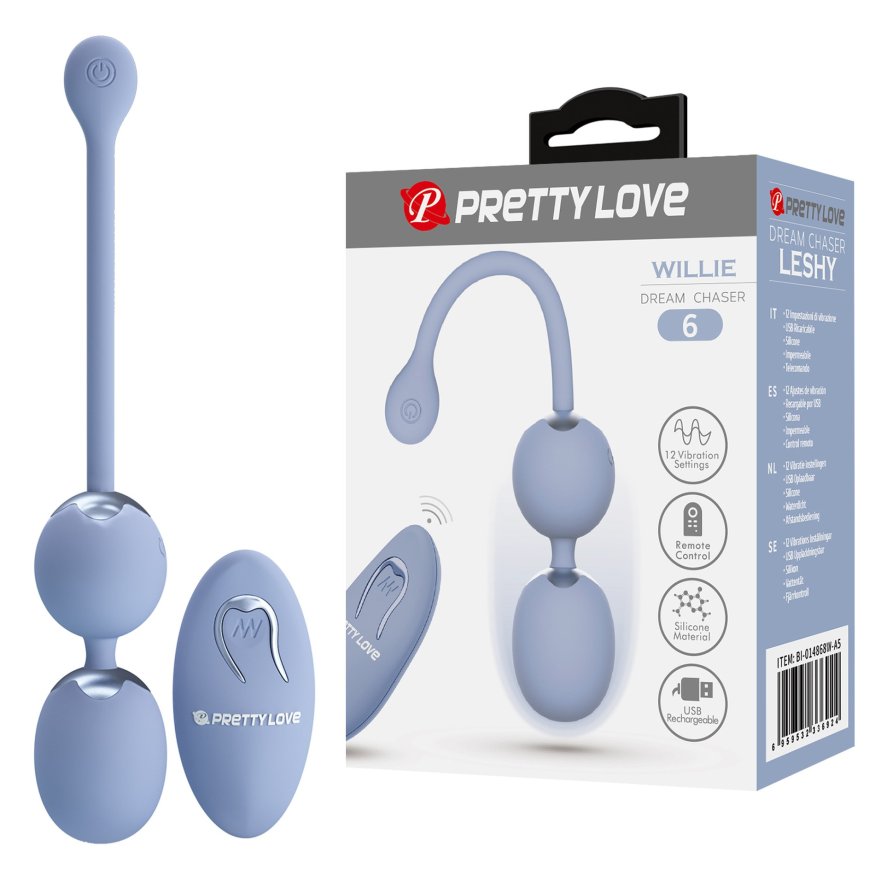 Вагинальные виброшарики - Pretty Love Willie Vibrating Kegel Balls Light Blue
