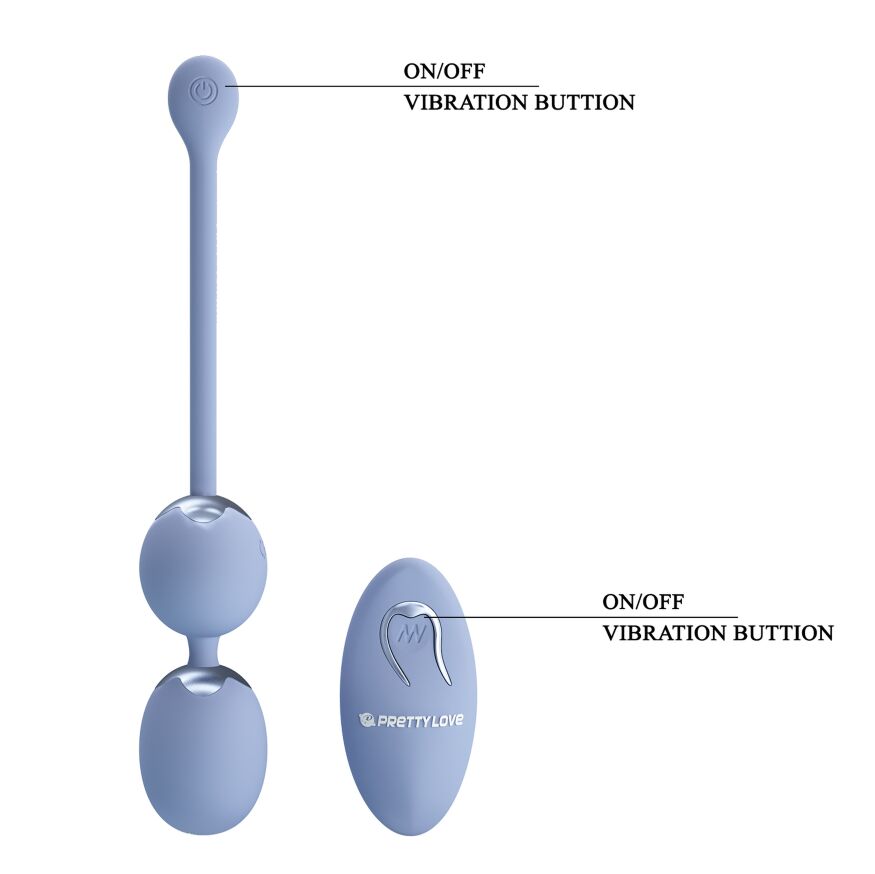 Вагинальные виброшарики - Pretty Love Willie Vibrating Kegel Balls Light Blue