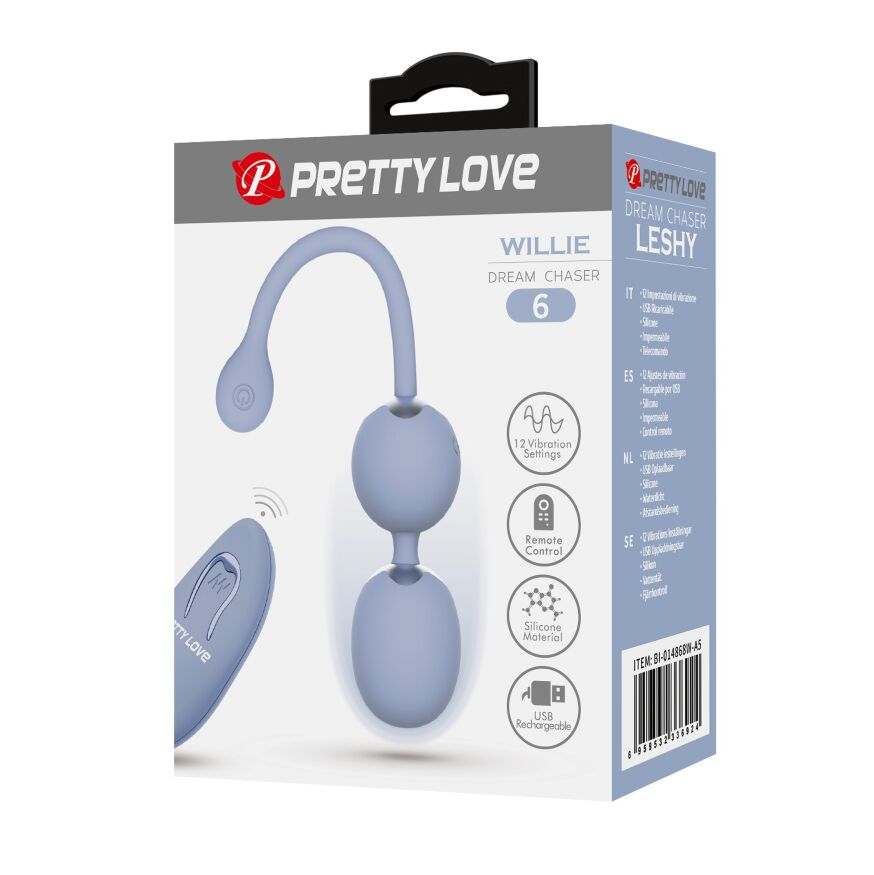 Вагинальные виброшарики - Pretty Love Willie Vibrating Kegel Balls Light Blue