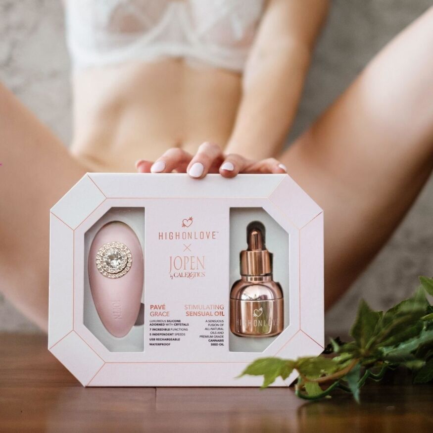 Подарочный набор HighOnLove &amp; JOPEN: Objects of Desire (капли для клитора и вибратор с кристаллами)