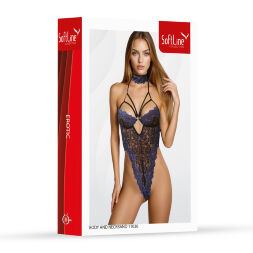 Комплект білизни - Set body and neckband 11030, blue/black - S