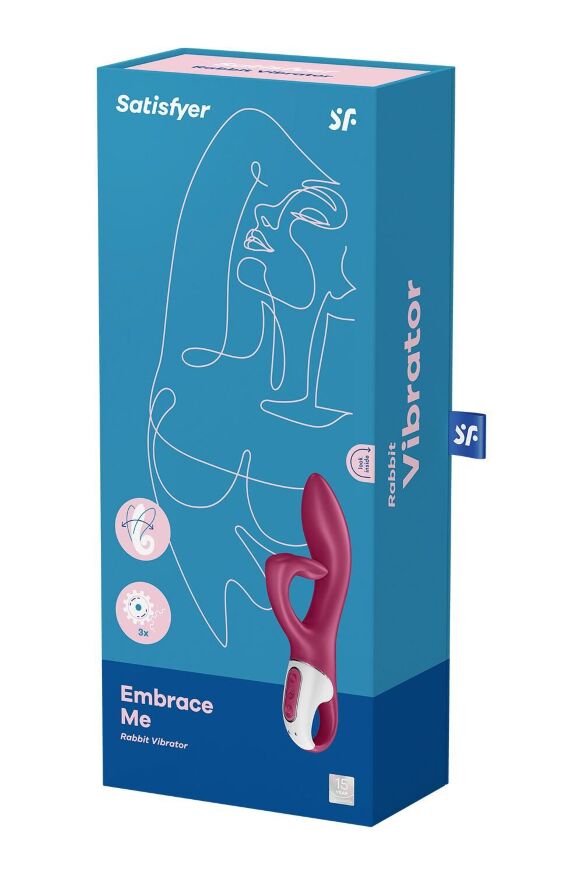 Вибратор кролик с тройным отростком Satisfyer Embrace me Berry, 2 мотора