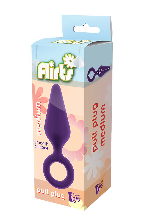 Анальная пробка Dream Toys FLIRTS PULL PLUG MEDIUM PURPLE