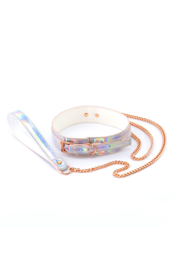 Ошейник с поводком NS Novelties COSMO BONDAGE COLLAR &amp; LEASH RAINBOW