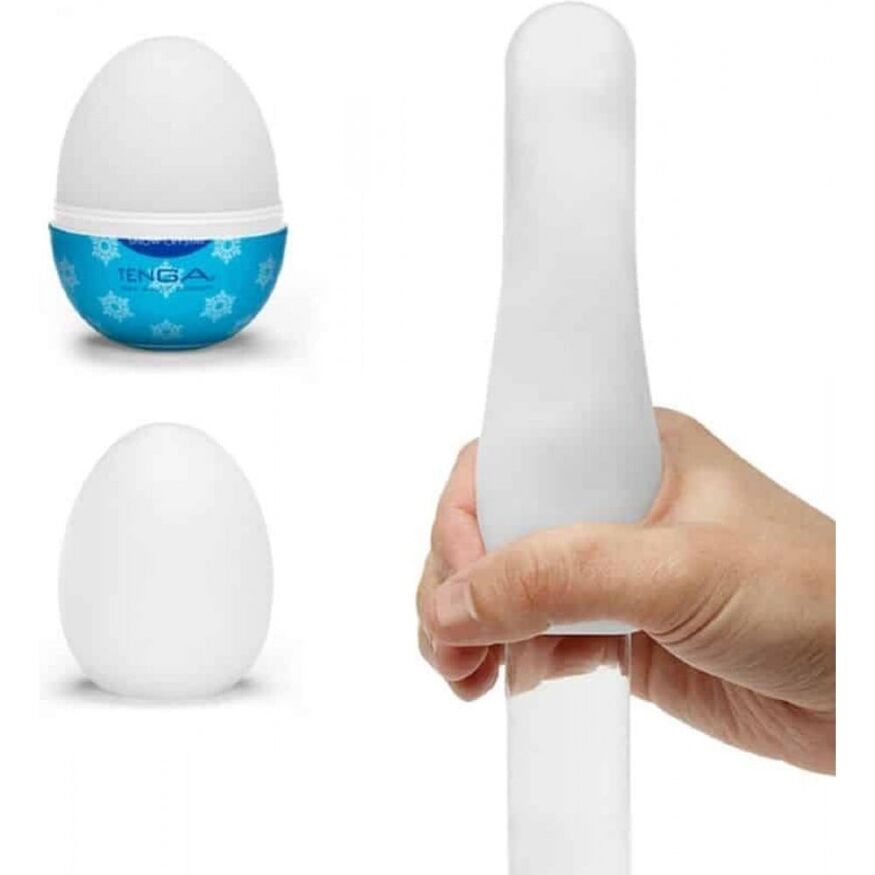 Мастурбатор яйцо с рельефом Tenga Snow Crystal, белый