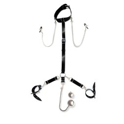 Бондажний набір з металевим анальним гаком Art of Sex Beatrice Bondage set with anal hook № 4