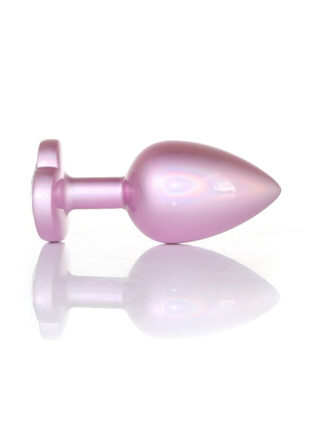 Анальна пробка - Jewellery Pearl Pink Heart Plug Clear L