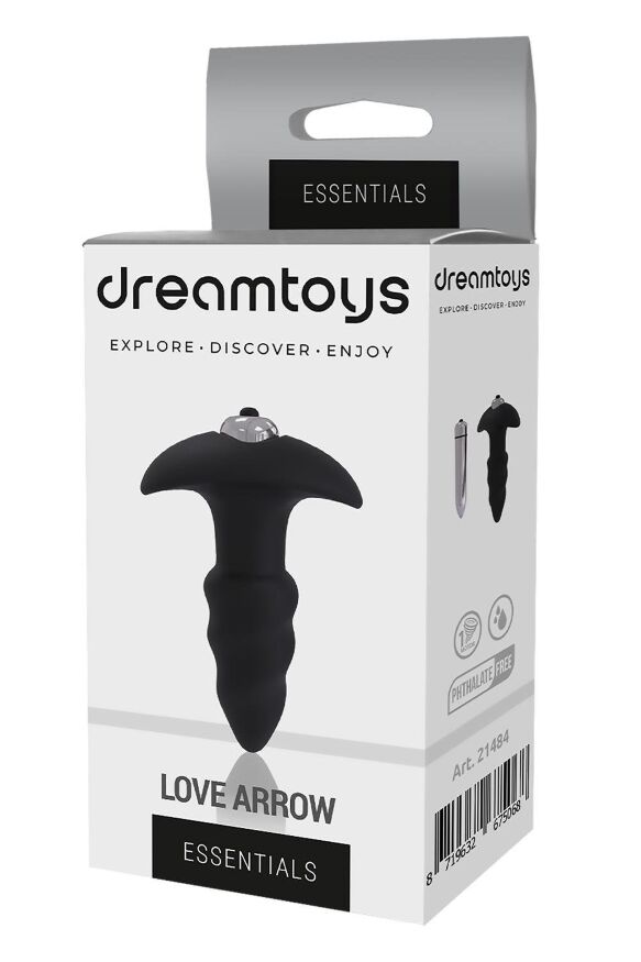 Анальна пробка з віброкулею Dream Тoys Еssentials чорна