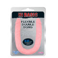 Подвійний фалоімітатор - Hi-Basic Flexible Double Dong Flesh