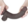 Фалоімітатор з рухомою шкірою - Sliding-Skin Dual Layer Dong 9" Black