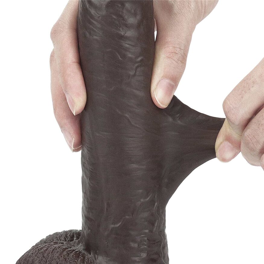 Фалоімітатор з рухомою шкірою - Sliding-Skin Dual Layer Dong 9" Black