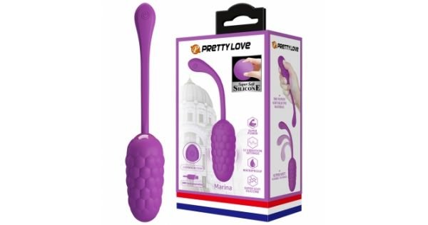Віброяйце з рельєфним дизайном Pretty Love - MARINA EGG Purple, BI-014708-3