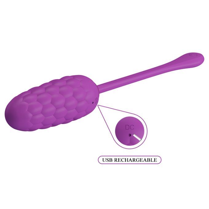 Віброяйце з рельєфним дизайном Pretty Love - MARINA EGG Purple, BI-014708-3