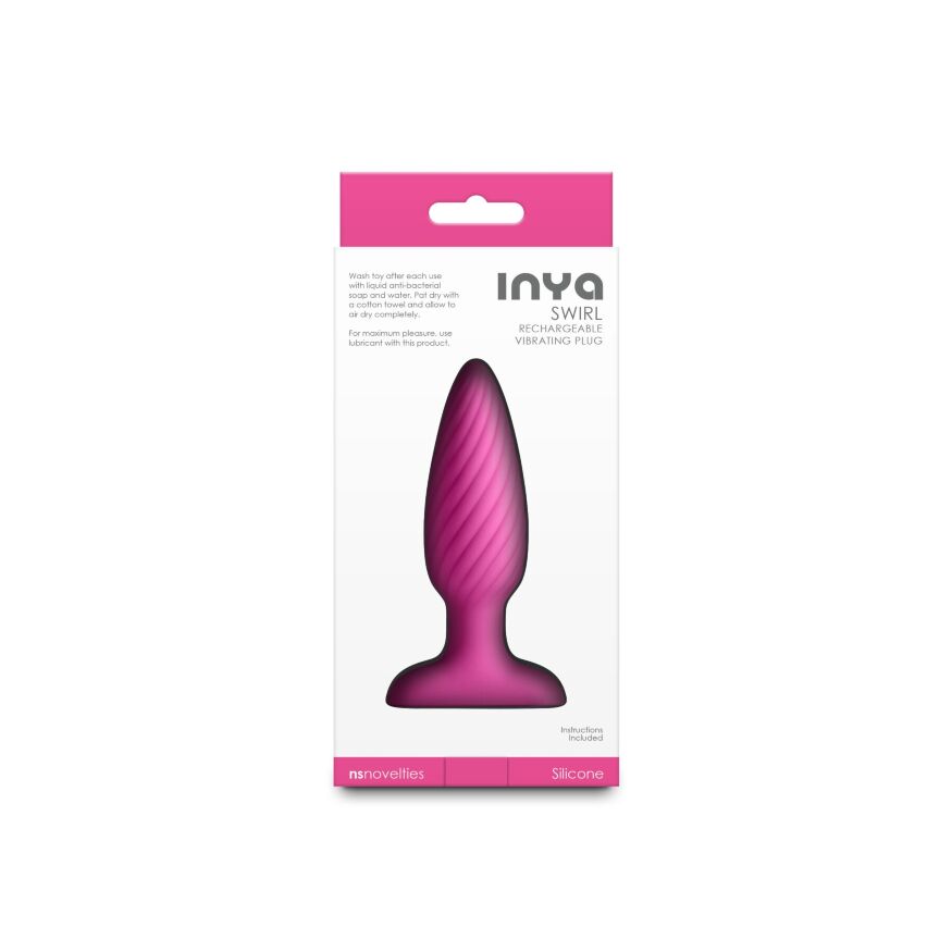 Анальная пробка с вибрацией NS Novelties INYA - Swirl - Pink
