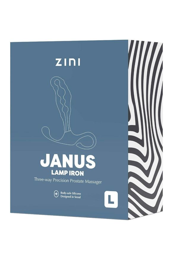 Массажер простаты рельефный, L, Zini Janus Lamp Iron бордовый, 11.9 х 3.3 см