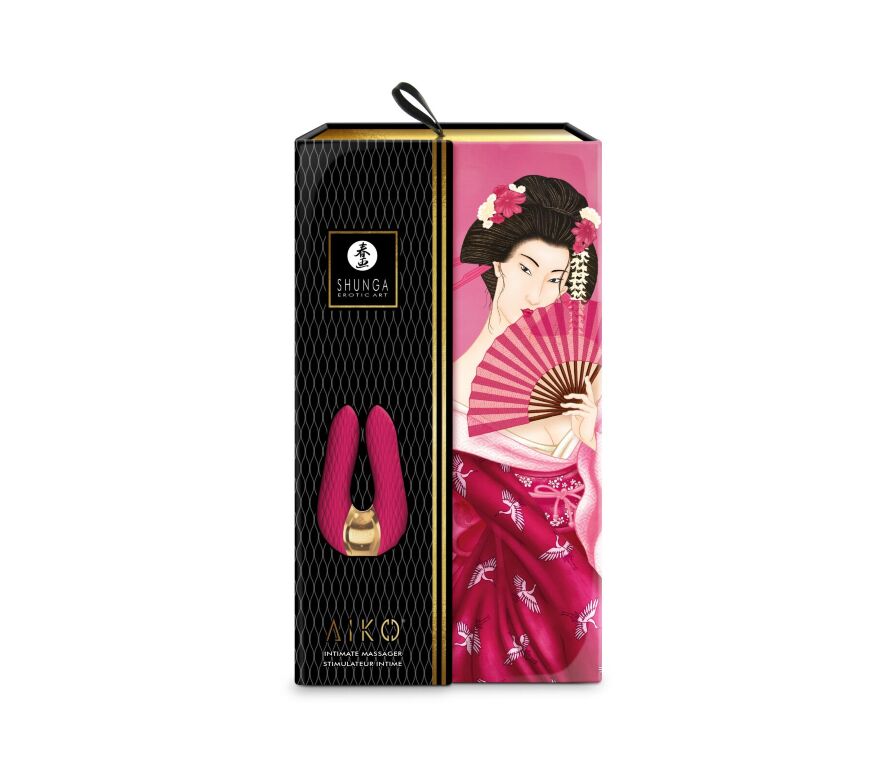 Вибратор для клитора Shunga Aiko Raspberry, гибкие кончики