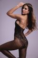 Бодістокінг - Christine Crotchless Bodystocking With Flowerlace Amara Black