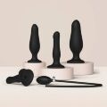 Анальная пробка с накачкой нереалистичная Strap-On-Me черная, 19 х 6 см