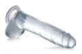 Фалломитатор реалистичный гигантский Jock Curve Toys, прозрачный, 29 х 5.8 см