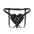 Трусики Сердце для страпона Feral Feelings - Hearts Strap-on Belt Black