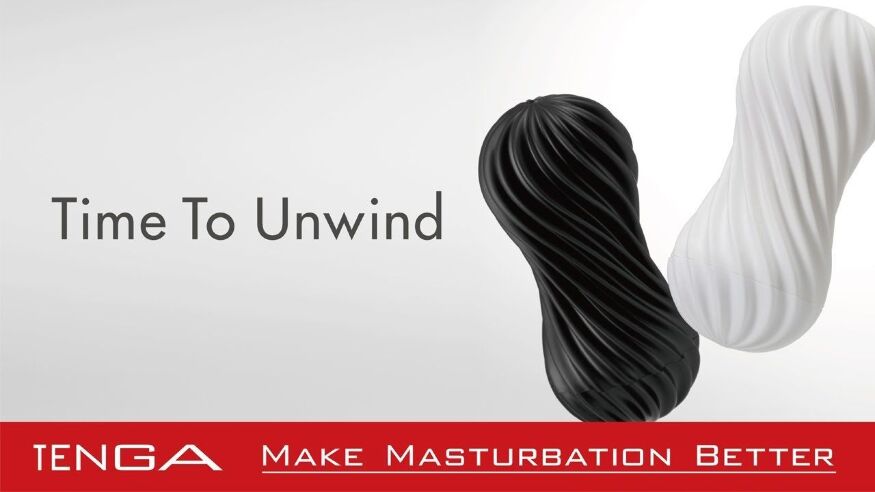 Мастурбатор Tenga Flex Rocky Black зі змінною інтенсивністю, можна скручувати
