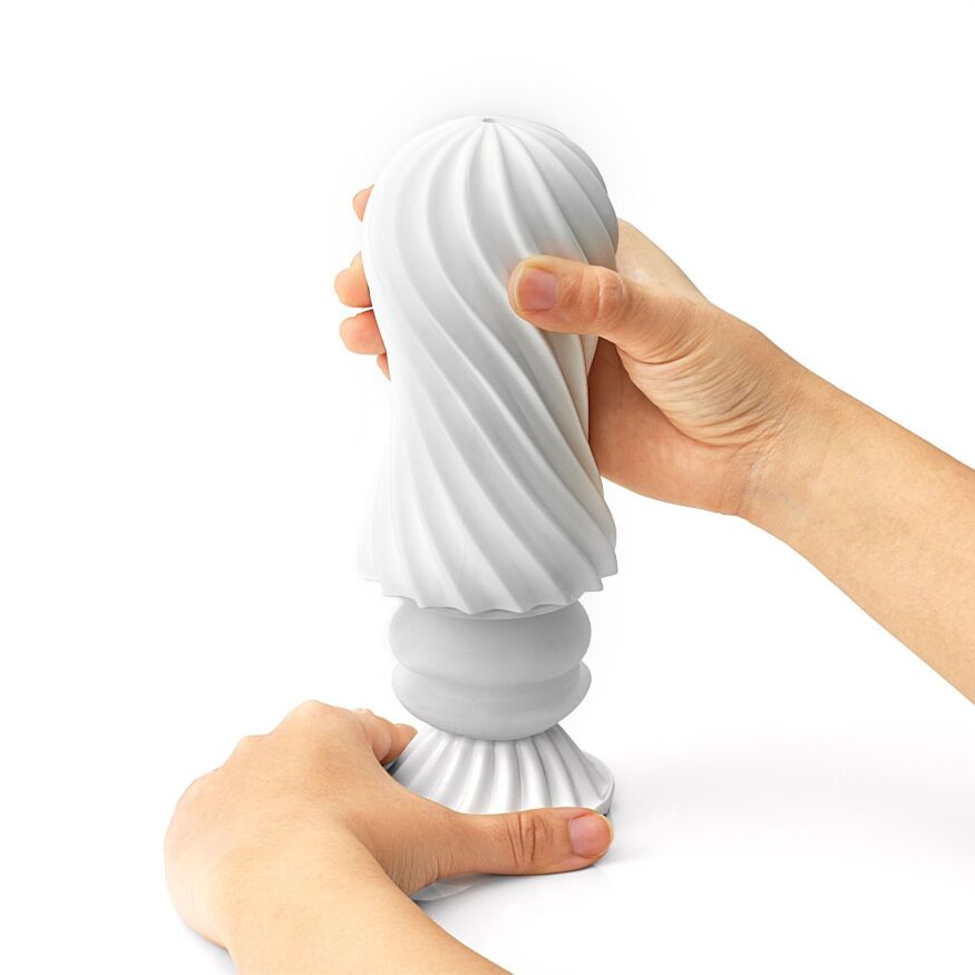 Мастурбатор Tenga Flex Rocky Black зі змінною інтенсивністю, можна скручувати