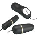Виброяйцо с вибропулей и электростимуляцией - Pretty Love Electric Stimulation Double Vibro-Bullets Black