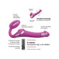 Безремневий страпон M з вібрацією та вакуумною стимуляцією Strap-On-Me, з дистанційним пультом
