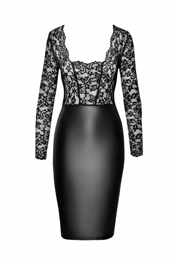 Плаття, F295 Noir Handmade Euphoria з мереживним верхом, вінілове, чорне, розмір M