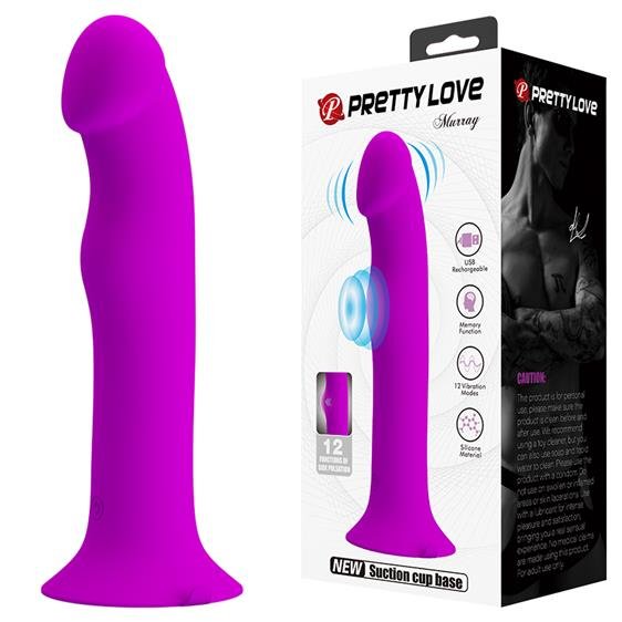 Стильний вібратор оснащенний опцією пульсації - Pretty Love Murray Vibrator Purple