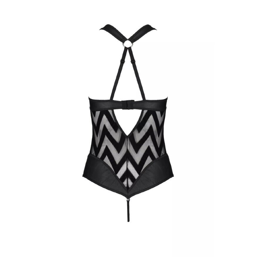 Боді з графічним візерунком HIMA BODY black S/M - Passion