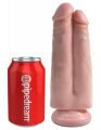 Двойной фаллоимитатор King Cock 7 Two Cocks One Hole, 18х6 см (телесный)