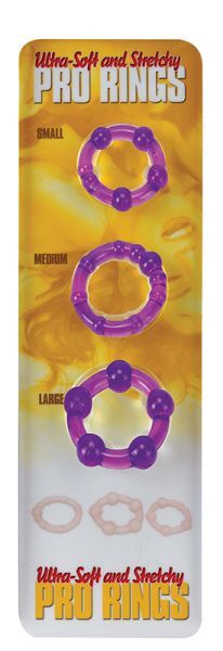 Набор эрекционных колец Ultra Soft &amp; Stretchy Pro Rings, PURPLE