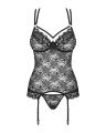Комплект корсет з трусиками Obsessive 860-COR-1 чорний, S/M