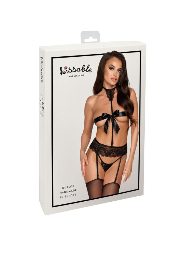 Комплект Kissable Bondage Kiss Set Black L/XL