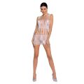 Бодистокинг — мини-платье с бабочками Passion BS090 white