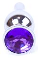 Анальная пробка Boss Series - Jewellery Silver BUTT PLUG Purple, BS6400079