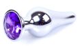 Анальная пробка Boss Series - Jewellery Silver BUTT PLUG Purple, BS6400079