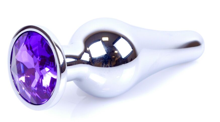 Анальная пробка Boss Series - Jewellery Silver BUTT PLUG Purple, BS6400079