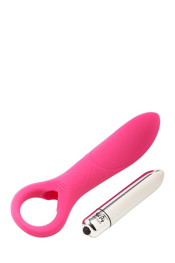 Мини вибратор для точки G Dream Toys FLIRTS 10 FUNCTIONS RING VIBRATOR PINK